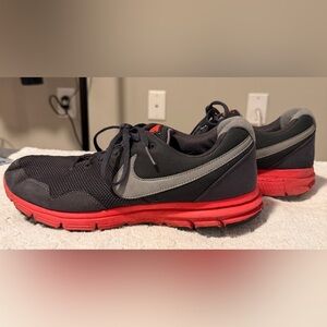 Nike Gray and Coral Athletic Shoes